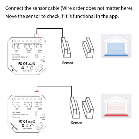 Garage Door Sensor Opener Controller Remote WiFi Switch