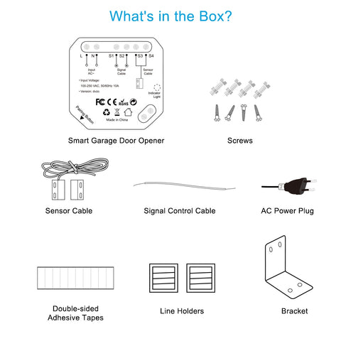 Garage Door Sensor Opener Controller Remote WiFi Switch