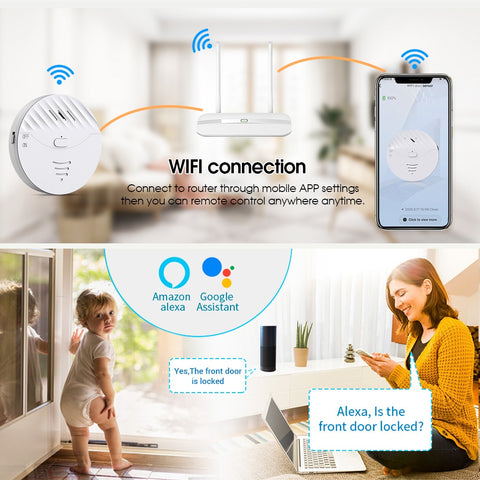 WiFi Window  Door Vibration Alarm Sensor