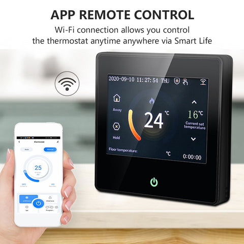 WiFi Smart Thermostat Programmable Thermostat APP Voice Control LCD Temperature Controller for Google Home, Alexa
